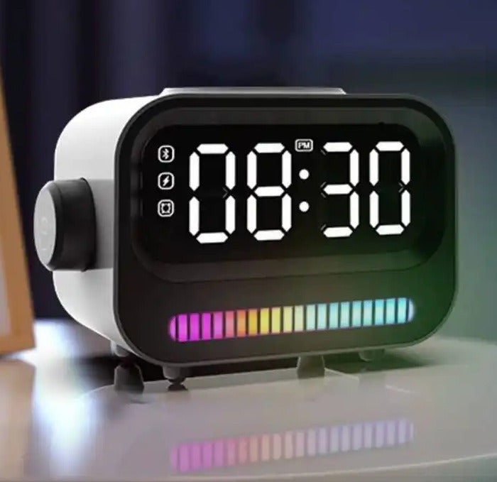 Réveil enceinte Bluetooth avec chargeur sans fil 15 W