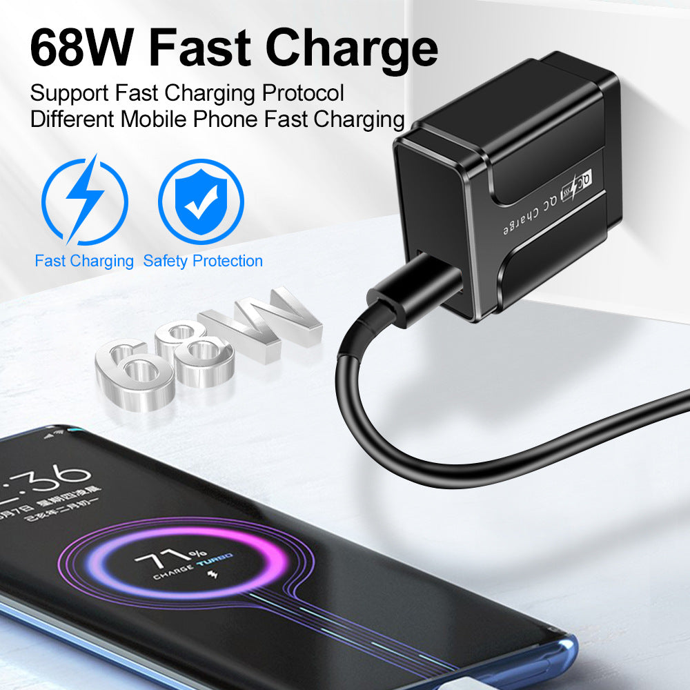 Chargeur secteur pour téléphone, prises EU, US ou UK