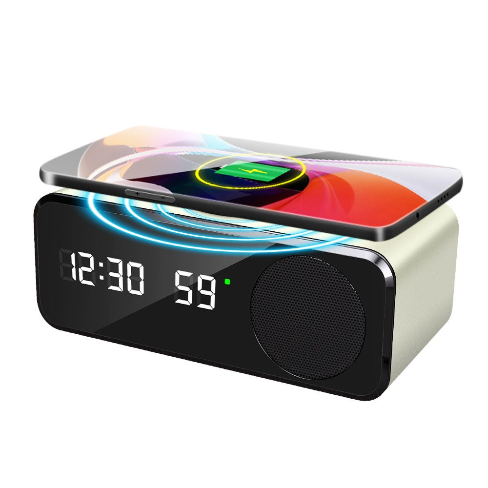 Enceinte Bluetooth avec horloge et charge sans fil