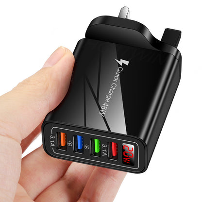 Chargeur mural 4 USB avec affichage numérique, 3,1 A