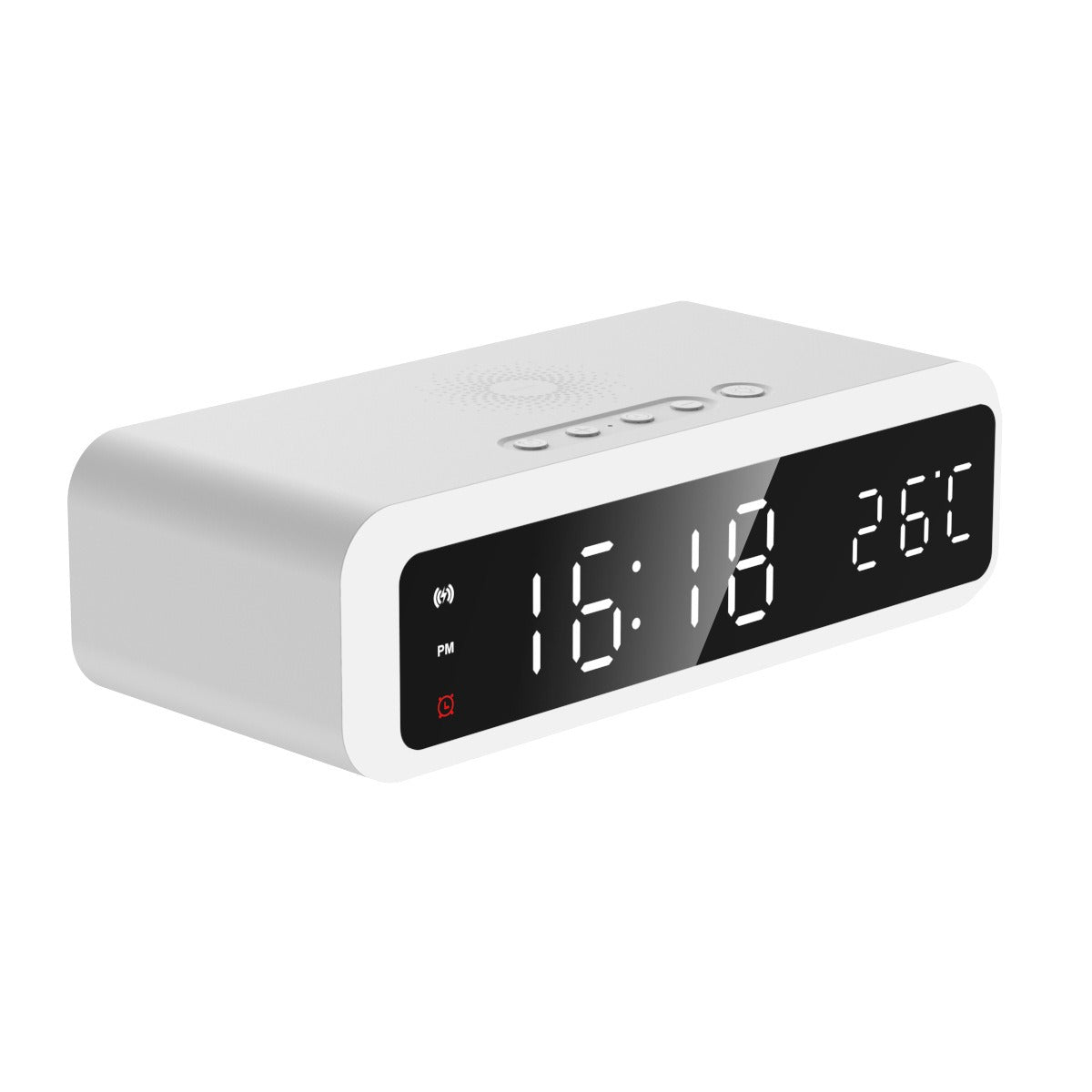Réveil thermomètre avec chargeur sans fil 15 W et veilleuse