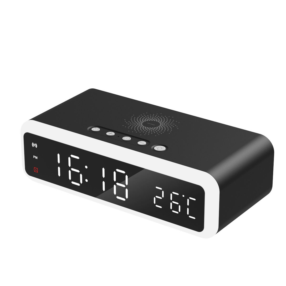 Réveil thermomètre avec chargeur sans fil 15 W et veilleuse