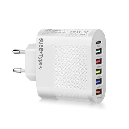 Chargeur secteur 6 ports : 5 USB et 1 USB-C