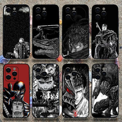 GutsrkiPhone Anime Phone Case 15 New SE Black