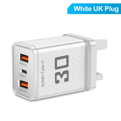 Mobile phone charger 2.4A PD+2 USB charging head Travel charging head