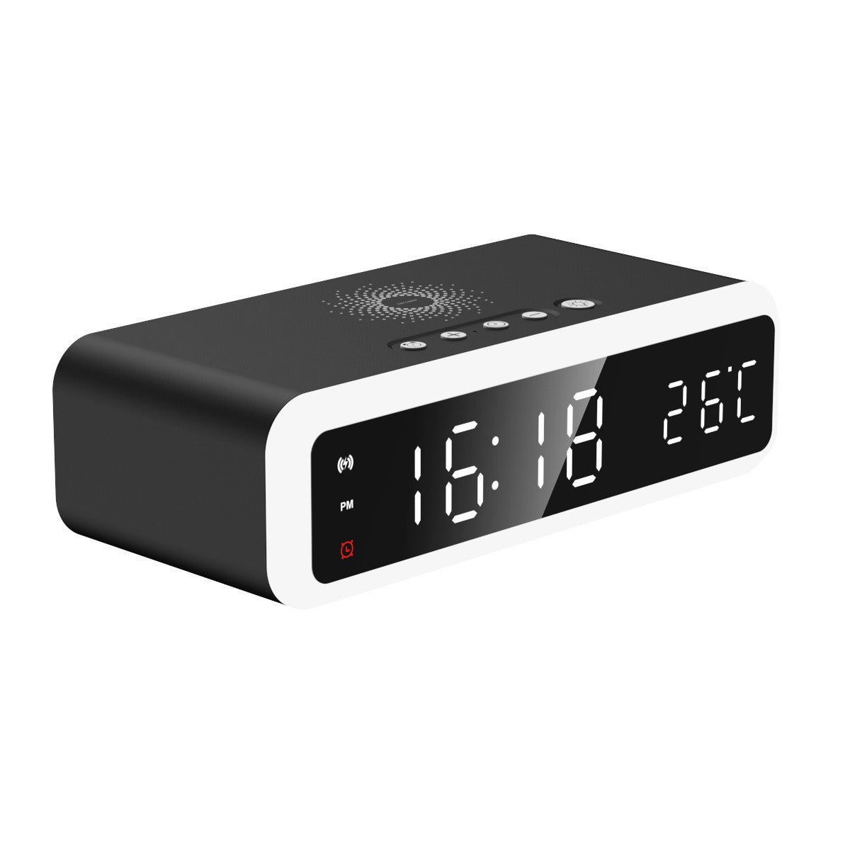 Réveil thermomètre avec chargeur sans fil 15 W et veilleuse